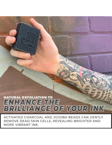 Jabón Exfoliante para Tatuajes VI 113g Carbón Activado Natural