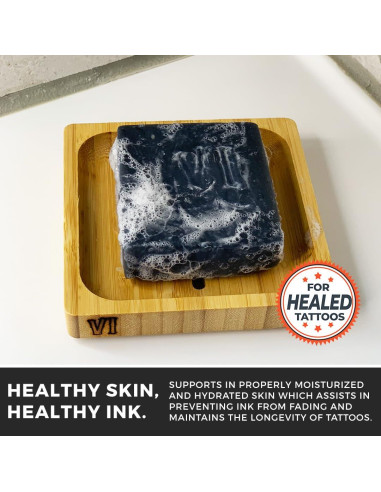 Jabón Exfoliante para Tatuajes VI 113g Carbón Activado Natural