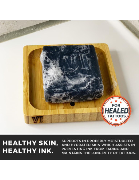 Jabón Exfoliante para Tatuajes VI 113g Carbón Activado Natural