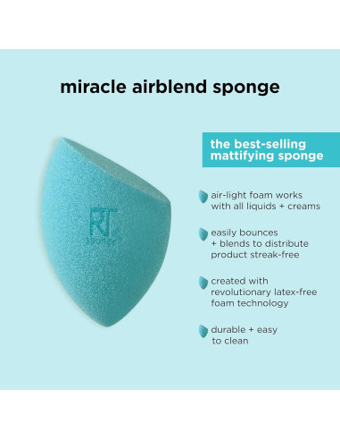Esponja de Maquillaje Mate Real Techniques Miracle Airblend 6.81cm