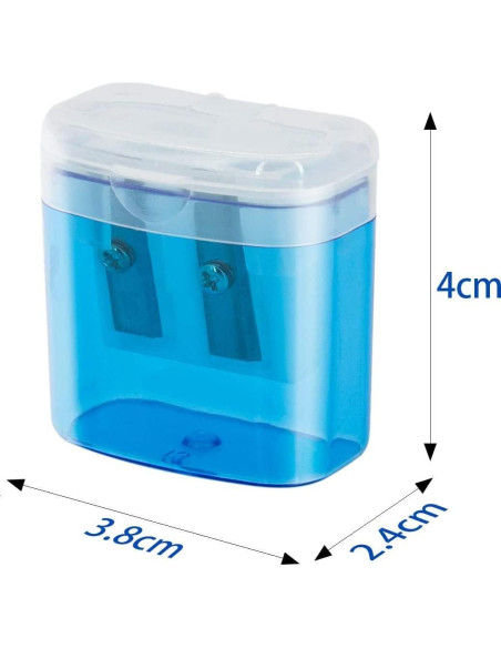 Sacapuntas Manual KIDMEN 24 Pcs 2 Agujeros para Niños