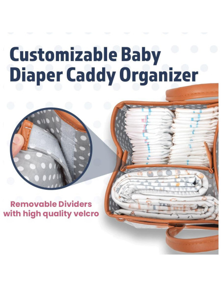 Caddy de Pañales Melliberry con Almohadilla de Cambio 38cm Caddy de Pañales Melliberry con Almohadilla de Cambio 38cm