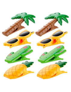 Clips de Toalla de Playa Romooa - 8 Piezas Variadas