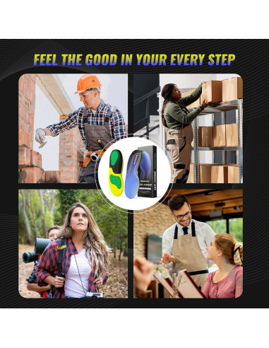 Plantillas Ortopédicas Bukihome para Arcos Altos - S: 6.5-7