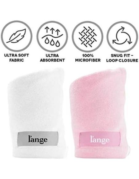 Toalla de Microfibra para Cabello L'ANGE HAIR Rosa 16.5x11.4cm