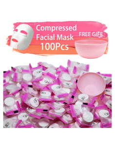 100 Piezas Máscaras Faciales Comprimidas ZMBeautk DIY Cuidado Piel