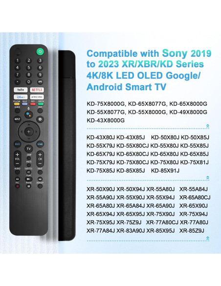 Control Remoto de Voz Seayoo RMF-TX520U para TV Sony Bravia Control Remoto de Voz Seayoo RMF-TX520U para TV Sony Bravia