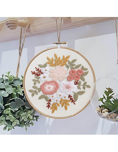 Kit de Bordado Sivilife para Principiantes - 3 Patrones Florales