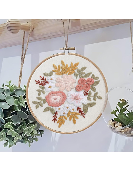 Kit de Bordado Sivilife para Principiantes - 3 Patrones Florales