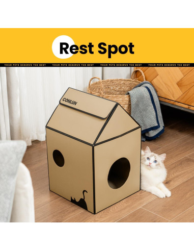 Casa Rascadora para Gatos Conlun Mediana 33x32x51cm