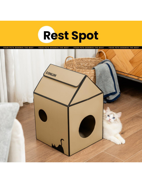 Casa Rascadora para Gatos Conlun Mediana 33x32x51cm