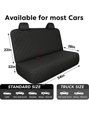 Funda de Asiento de Coche Fidozen SC4V1 Impermeable para Perros