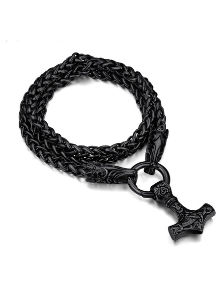 Collar Vikingo FaithHeart Mjolnir Acero Inoxidable 71 cm