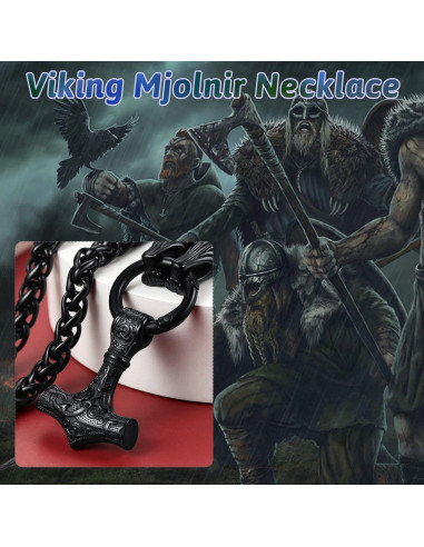 Collar Vikingo FaithHeart Mjolnir Acero Inoxidable 71 cm