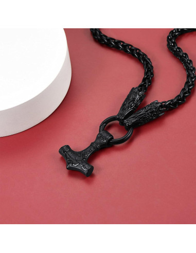 Collar Vikingo FaithHeart Mjolnir Acero Inoxidable 71 cm