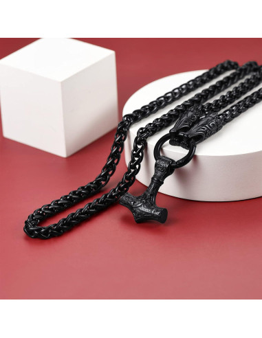 Collar Vikingo FaithHeart Mjolnir Acero Inoxidable 71 cm