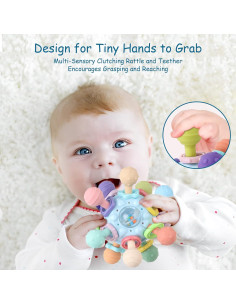 Juguete de Dentición y Sonajero YIDI para Bebés 0-18 Meses 2