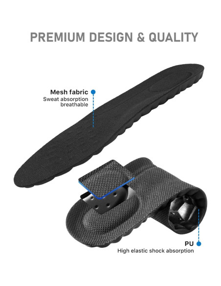 Plantillas de Espuma VivoFoot 2 Pares, Alivio Dolor, Negro