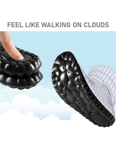 Plantillas de Espuma VivoFoot 2 Pares, Alivio Dolor, Negro