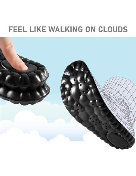 Plantillas de Espuma VivoFoot 2 Pares, Alivio Dolor, Negro