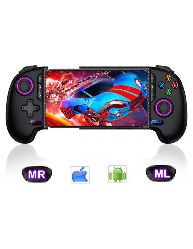 Controlador de Juego Móvil Inalámbrico para iPhone/Android - Negro