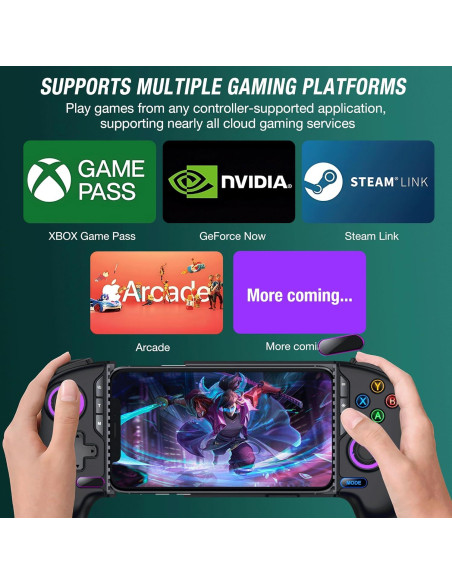 Controlador de Juego Móvil Inalámbrico para iPhone/Android - Negro