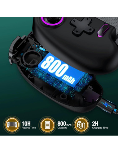 Controlador de Juego Móvil Inalámbrico para iPhone/Android - Negro