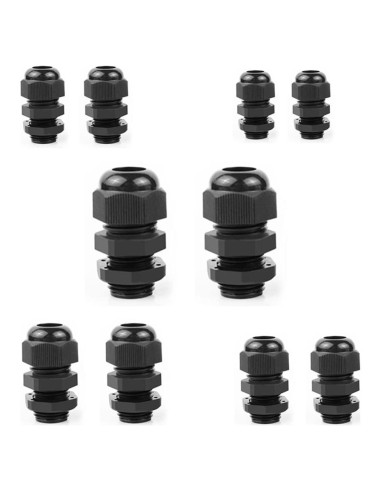 Prensaestopas EZFIT 10 Piezas Rosca Larga 3-13mm Impermeables