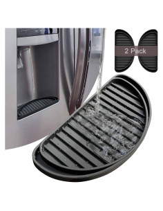 Bandeja de Goteo para Refrigerador KindGa 2 Piezas Negro