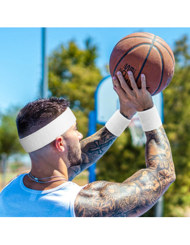 Banda de Sudor BEACE 3PCS Algodón para Deportes - Ajustable