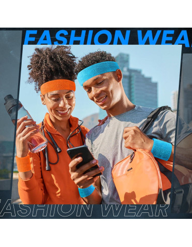 Banda de Sudor BEACE 3PCS Algodón para Deportes - Ajustable