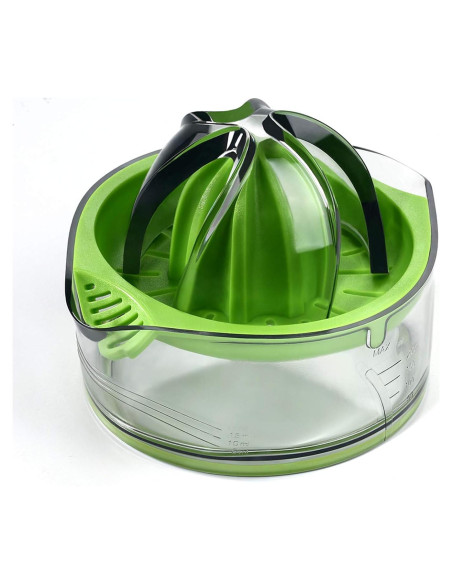 Exprimidor Manual Kasmoire 200ML Verde con Colador y Taza Medidora