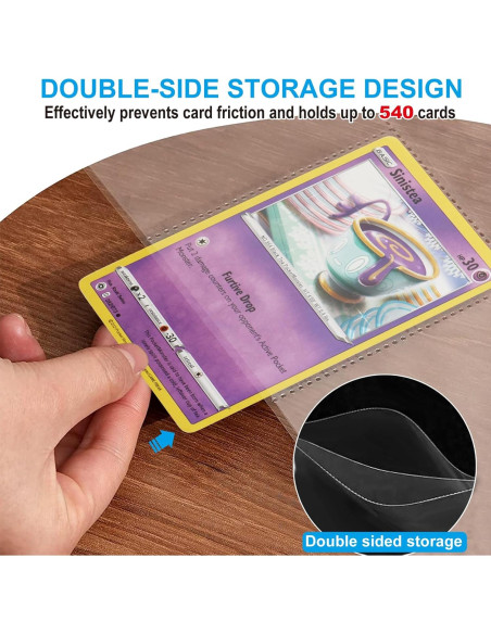 Fundas de Tarjetas ABLY 30 Páginas Doble Cara 540 Bolsillos