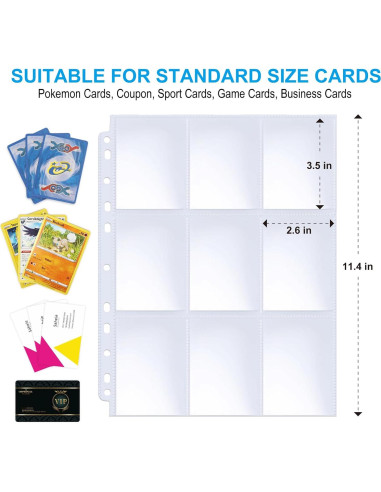 Fundas de Tarjetas ABLY 30 Páginas Doble Cara 540 Bolsillos