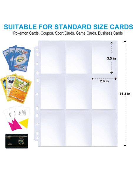 Fundas de Tarjetas ABLY 30 Páginas Doble Cara 540 Bolsillos