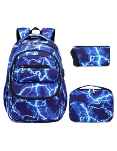 Mochila Escolar Bevalsa para Niños con Almuerzo y Estuche