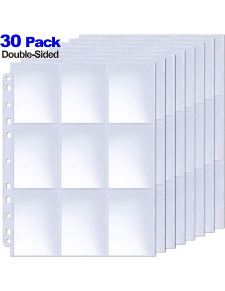 Fundas de Tarjetas ABLY 30 Páginas Doble Cara 540 Bolsillos