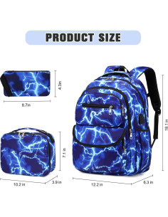 Mochila Escolar Bevalsa para Niños con Almuerzo y Estuche 2