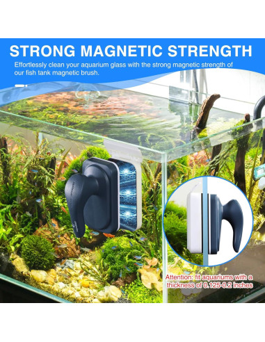 Limpiador Magnético Fishkeeper para Acuarios 0.32-0.5 cm