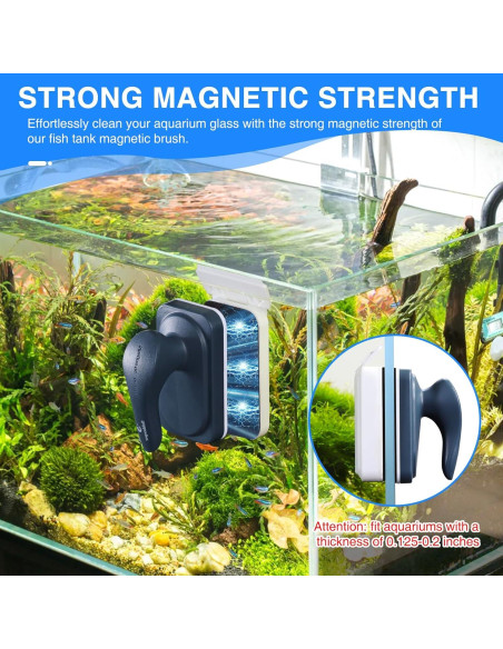 Limpiador Magnético Fishkeeper para Acuarios 0.32-0.5 cm