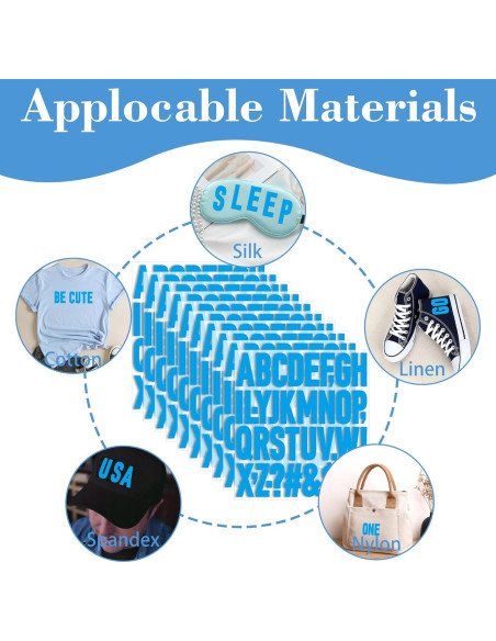 690 Piezas Letras de Planchar Huimdery 2 Pulgadas Azul 690 Piezas Letras de Planchar Huimdery 2 Pulgadas Azul