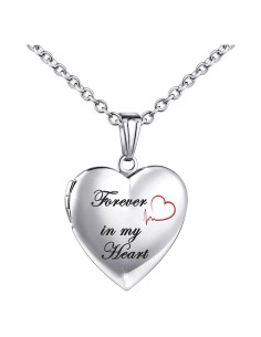 Collar Medallón Corazón YOUFENG Acero Inoxidable 45cm