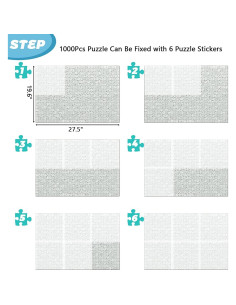 Hojas de Pegamento para Rompecabezas RECHIATO 24 Piezas 25.4x25.4cm 2
