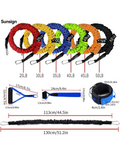 Banda de Resistencia Ajustable Sunsign - 6 Niveles, 102.06 kg 2
