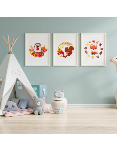 Kit de Bordado de Animales Otoñales Louise Maelys - 3 Piezas