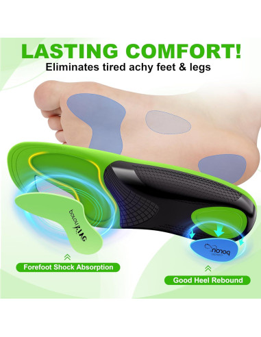 Plantillas Ortóticas Healrecux para Fascitis Plantar - Soporte Arco XS