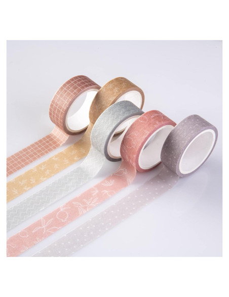 Conjunto de Cinta Washi DiverseBee Bosque 5 Rollos 1.5cm x 5m Conjunto de Cinta Washi DiverseBee Bosque 5 Rollos 1.5cm x 5m