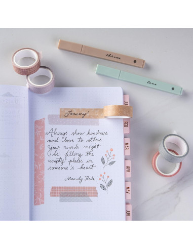 Conjunto de Cinta Washi DiverseBee Bosque 5 Rollos 1.5cm x 5m