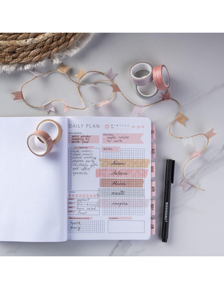 Conjunto de Cinta Washi DiverseBee Bosque 5 Rollos 1.5cm x 5m Conjunto de Cinta Washi DiverseBee Bosque 5 Rollos 1.5cm x 5m