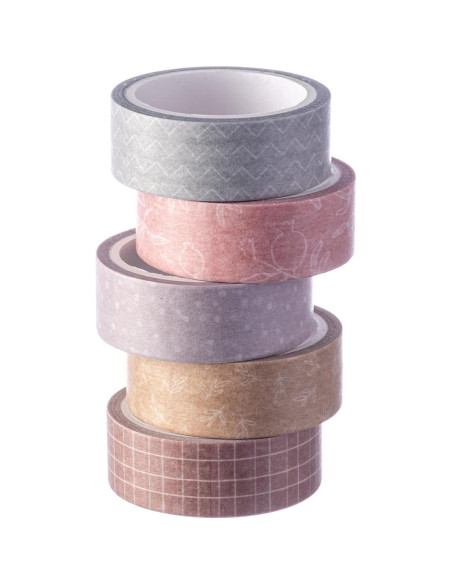 Conjunto de Cinta Washi DiverseBee Bosque 5 Rollos 1.5cm x 5m Conjunto de Cinta Washi DiverseBee Bosque 5 Rollos 1.5cm x 5m